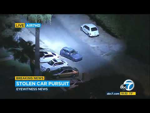 FULL CHASE: Colossal-theft auto suspect leads police on pursuit in LA home