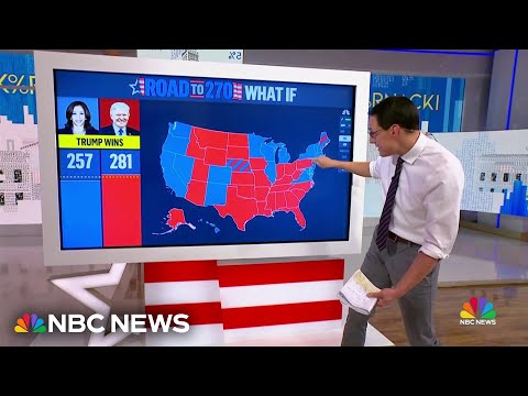 Steve Kornacki: What the boulevard to 270 appears to be luxuriate in for Kamala Harris and Donald Trump