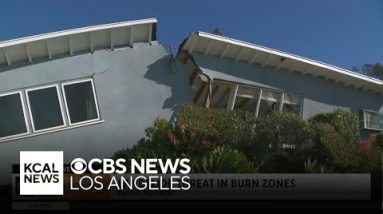 After wildfire, landslide splits Pacific Palisades house